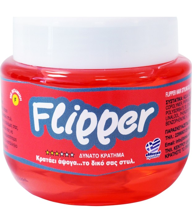 ΖΕΛΕ ΜΑΛΛΙΩΝ FLIPPER 250ML ΚΟΚΚΙΝΟ STRONG