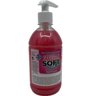 ΚΡΕΜΟΣΑΠΟΥΝΟ HAND SOFT 500 ml ΡΟΖ ΜΕ ΒΑΛΒ/τεμ