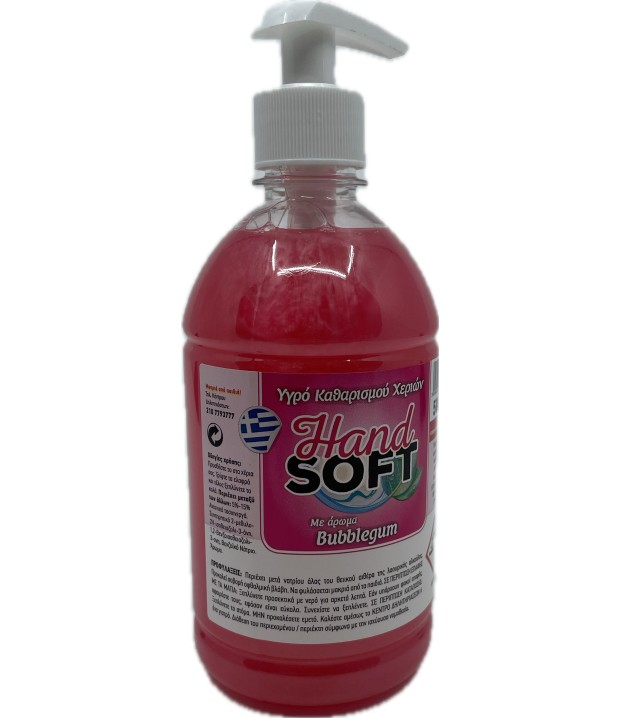 ΚΡΕΜΟΣΑΠΟΥΝΟ HAND SOFT 500 ml ΡΟΖ ΜΕ ΒΑΛΒ/τεμ